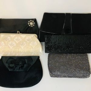 6 Evening Bag Clutches With Straps Black Ivory